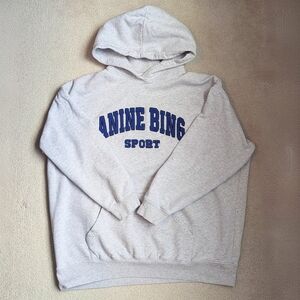 Anine Bing Sport Light Gray Hoodie Small
